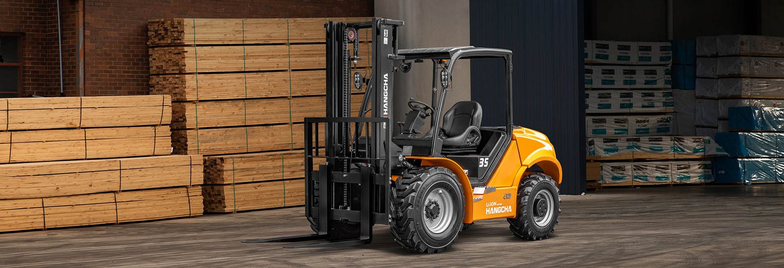High-voltage Lithium Battery Rough Terrain Forklift